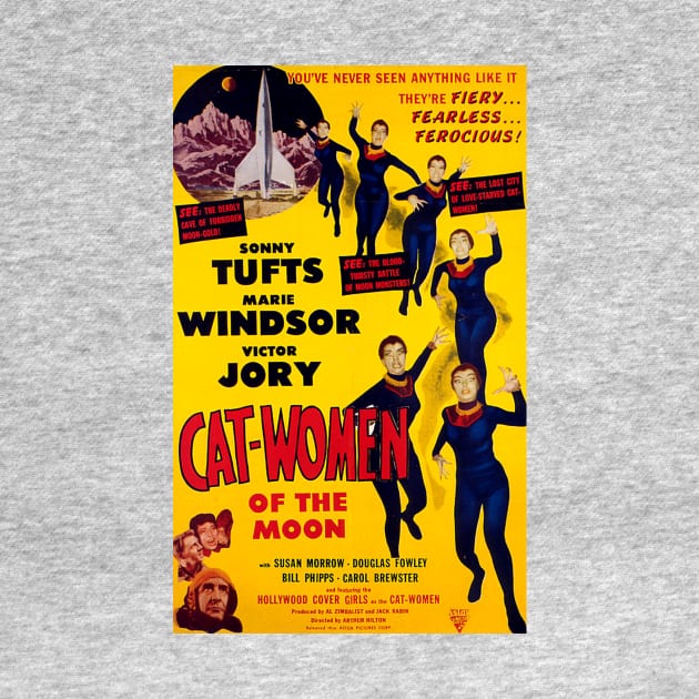 Classic Science Fiction Movie Poster - Cat-Women of the Moon by Starbase79